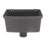 FloPlast Cast Iron Effect Universal Hopper 65-68mm Black