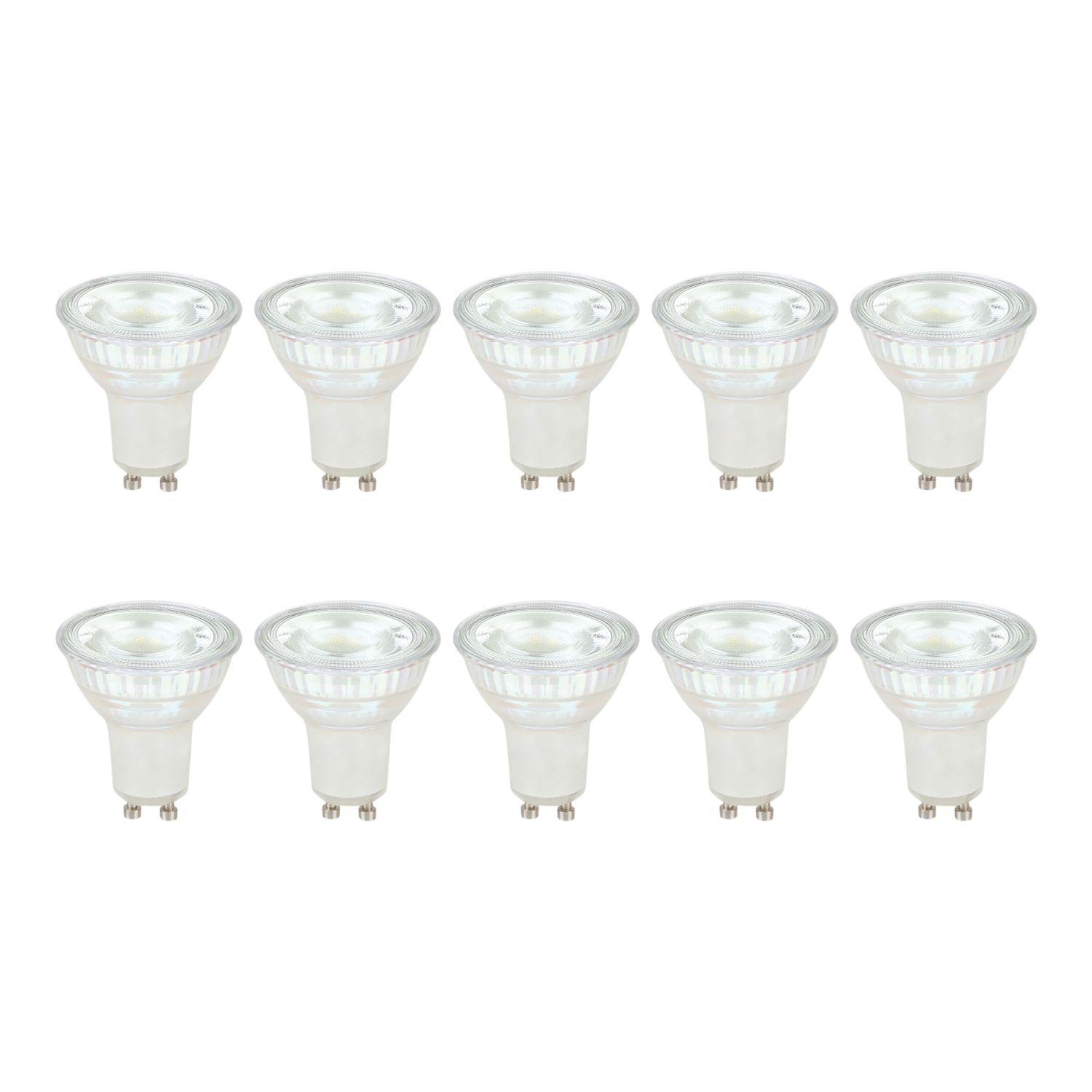 LAP Wide Beam Angle GU10 LED Light Bulb 345lm 2.5W 10 Pack (728CF)