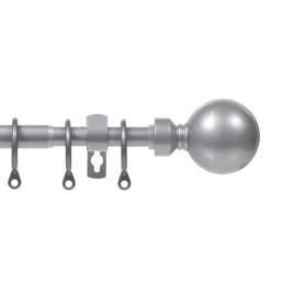 Renaissance Polished Silver Curtain Pole 16/13mm x 180-300cm