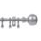 Renaissance Polished Silver Curtain Pole 16/13mm x 180-300cm