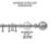 Renaissance Polished Silver Curtain Pole 16/13mm x 180-300cm