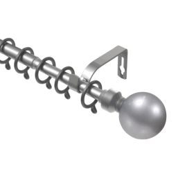 Renaissance Polished Silver Curtain Pole 16/13mm x 180-300cm