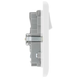 LAP  13A 2-Gang SP Switched Socket + 4.2A 15W 2-Outlet Type A & C USB Charger White