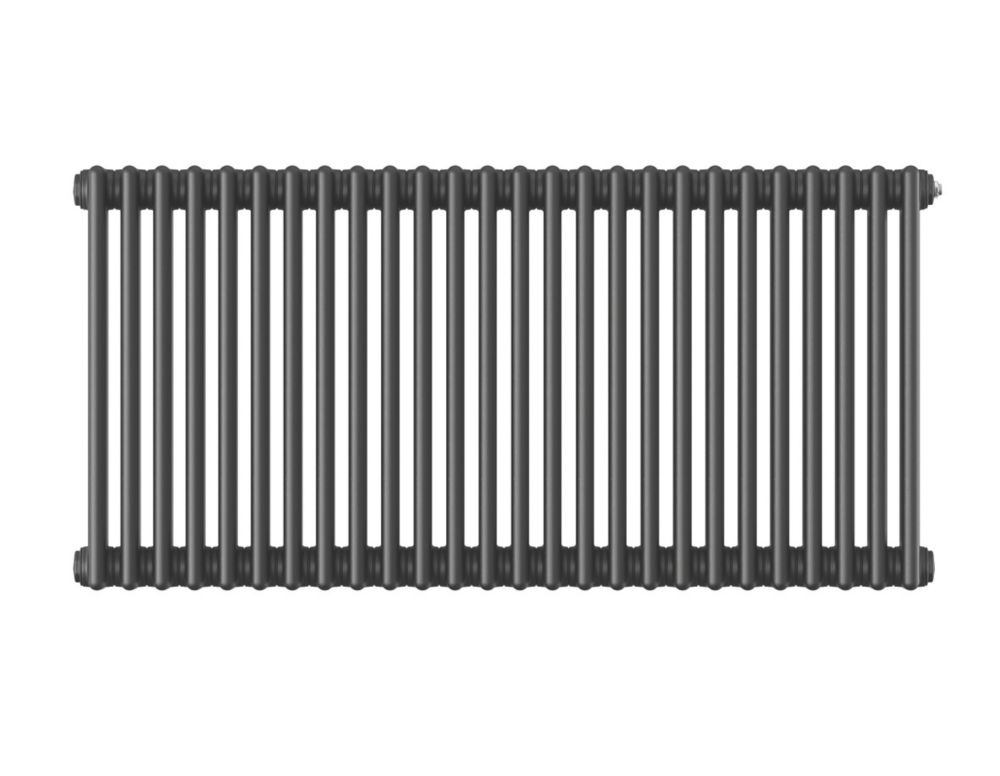 Acova 600mm X 1226mm 5403BTU Anthracite Horizontal 3 Column Radiator ...