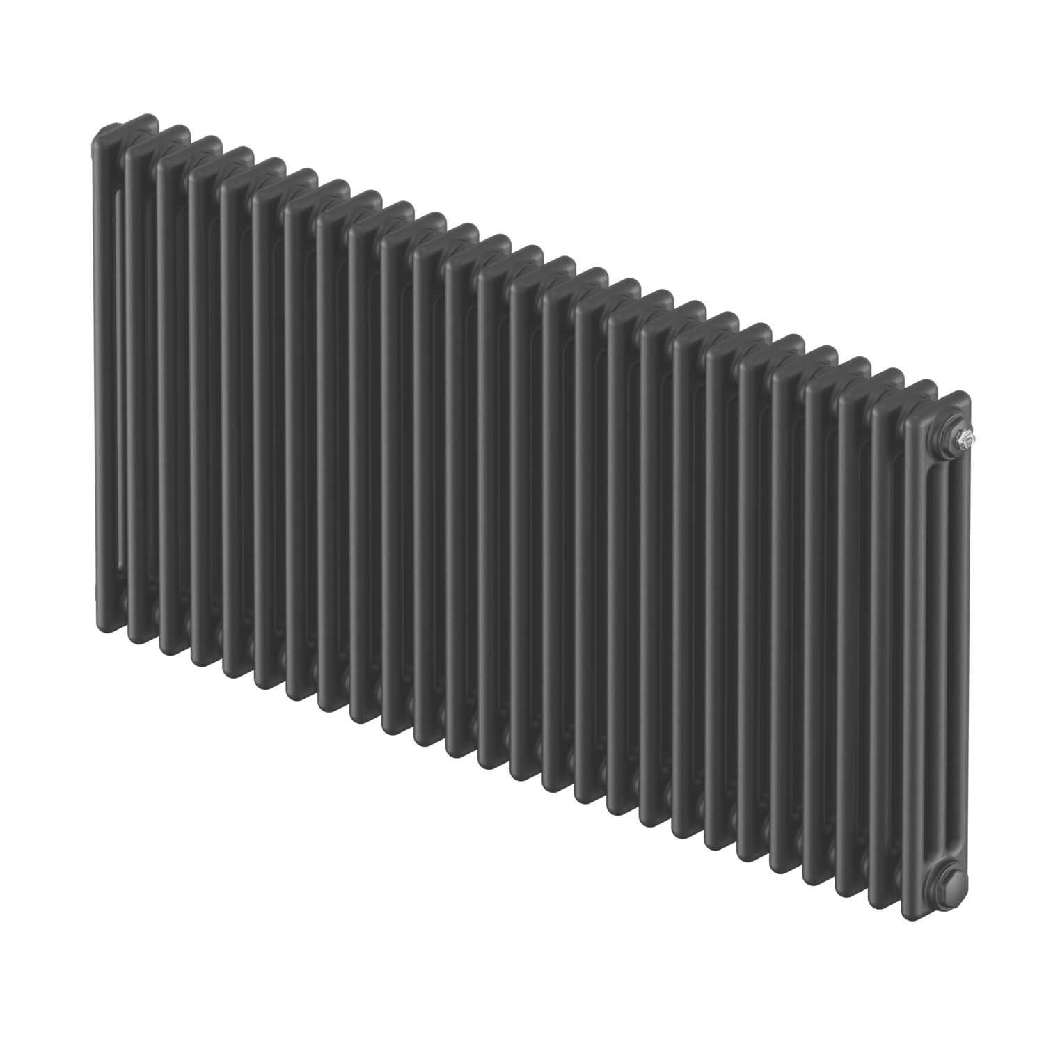 Acova 600mm x 1226mm 5403BTU Anthracite Horizontal 3 Column Radiator (728FW)