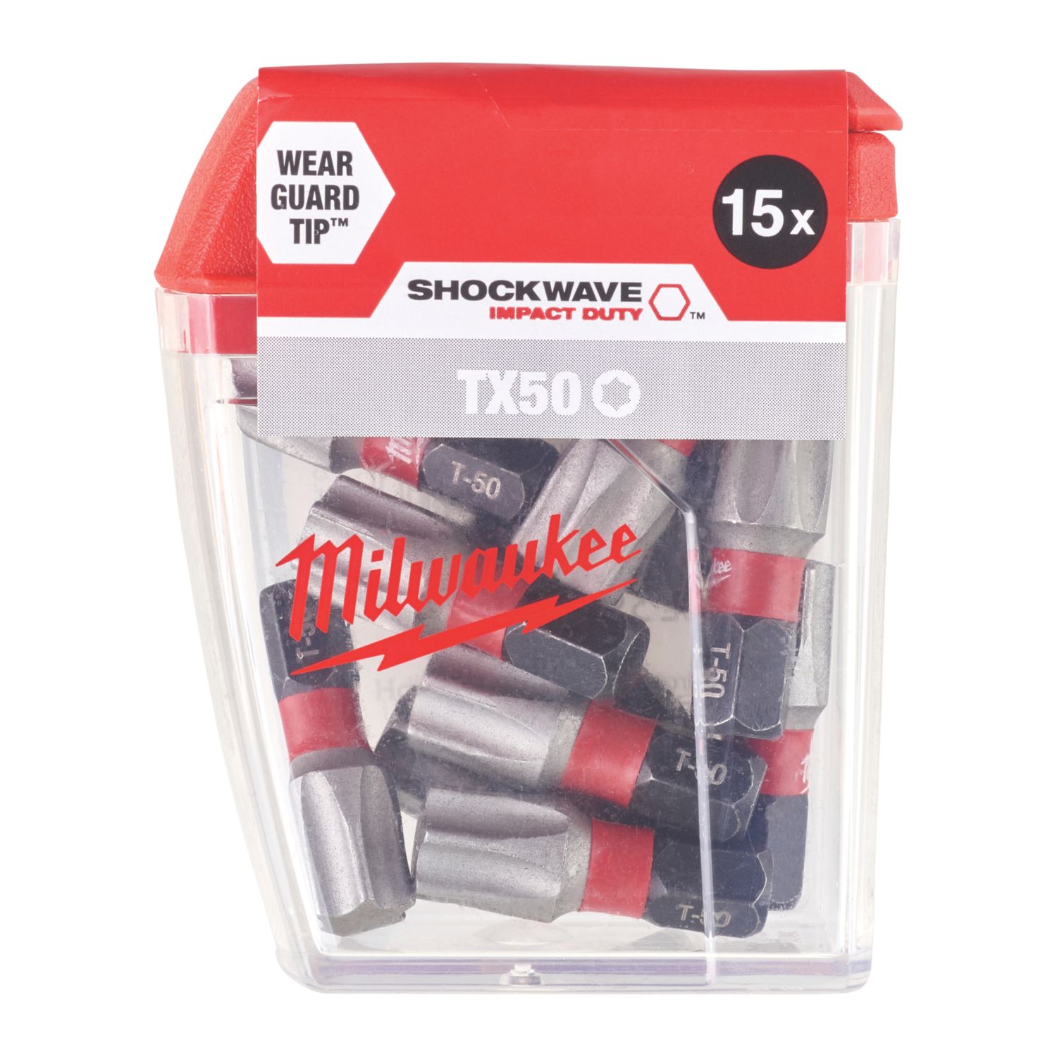 Milwaukee Shockwave 1/4" 25mm Hex Shank TX50 Screwdriver Bits 15 Pack (728GE)