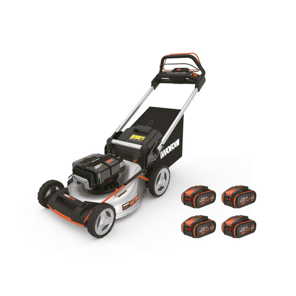 Worx Nitro 80V 4 x 4.0Ah Lithium PowerShare Brushless Cordless 51cm