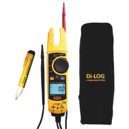 Di-Log AC/DC Open-Jaw True RMS Electrical Tester 200A