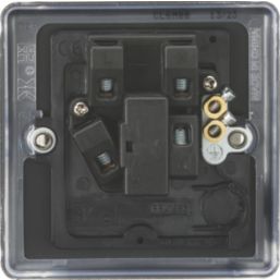 Knightsbridge  13A Unswitched Fused Spur  Matt Black with Black Inserts