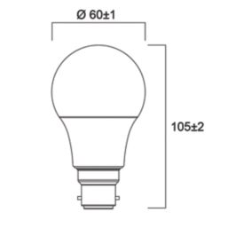 Sylvania ToLEDo V7 827 SL BC GLS LED Light Bulb 470lm 4.9W