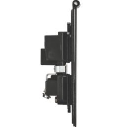 Knightsbridge FPR7UMB 13A 1-Gang Unswitched Floor Socket Matt Black with Black Inserts