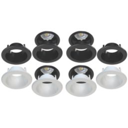 Spa Jenn Fixed  Fire Rated LED Downlights White / Silver / Black 8W 900lm 4 Pack