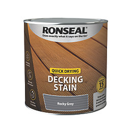 Ronseal Quick Drying Decking Stain Rocky Grey 2.5Ltr