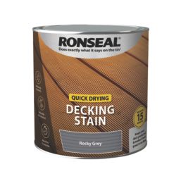 Ronseal Quick Drying 2.5Ltr Rocky Grey Anti Slip Decking Stain