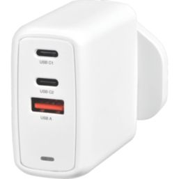 Masterplug 3-Outlet Type A & C Plug-In USB Charger 3.35A