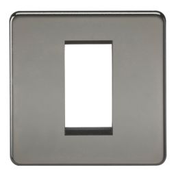 Knightsbridge  1-Module Modular Faceplate Black Nickel