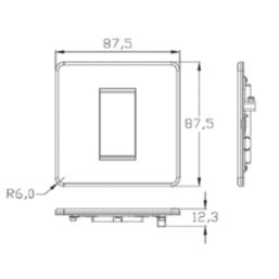 Knightsbridge  1-Module Modular Faceplate Black Nickel