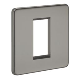 Knightsbridge  1-Module Modular Faceplate Black Nickel