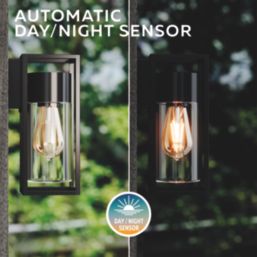 Calex Genoa Outdoor Wall Light Black