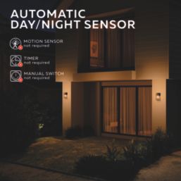 Calex Genoa Outdoor Wall Light Black