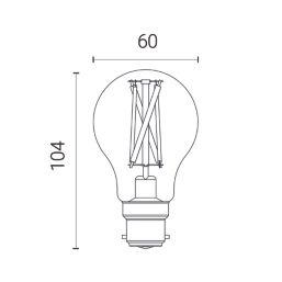 4lite WiZ B22 A60 LED Filament Light Bulb 6.7W 800lm
