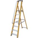 Lyte Fibreglass 2.1m 7 Step Platform Step Ladder With Handrail