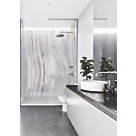 Splashwall Marmo Linea Bathroom Wall Panel Matt White  1200mm x 2420mm x 10mm
