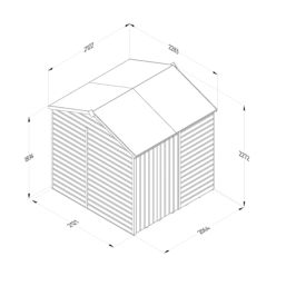 Forest Beckwood 7' x 7' (Nominal) Reverse Apex Shiplap Timber Shed with Base & Assembly