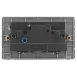 Arlec  13A 2-Gang SP Switched Socket Grey  with Colour-Matched Inserts