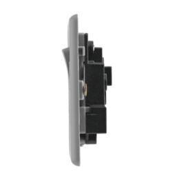 Arlec  13A 2-Gang SP Switched Socket Grey  with Colour-Matched Inserts