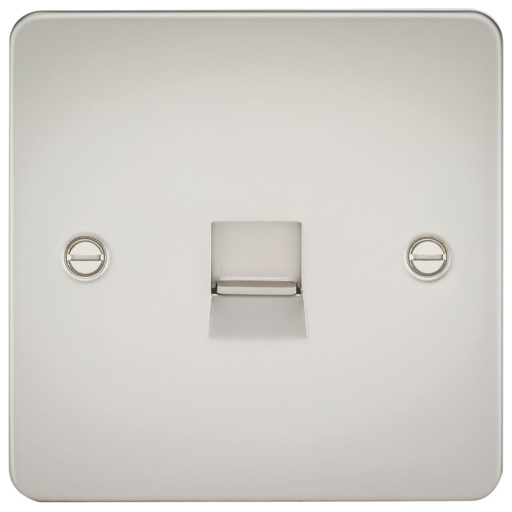 Knightsbridge 1 Gang Slave Telephone Socket Pearl Screwfix 0904