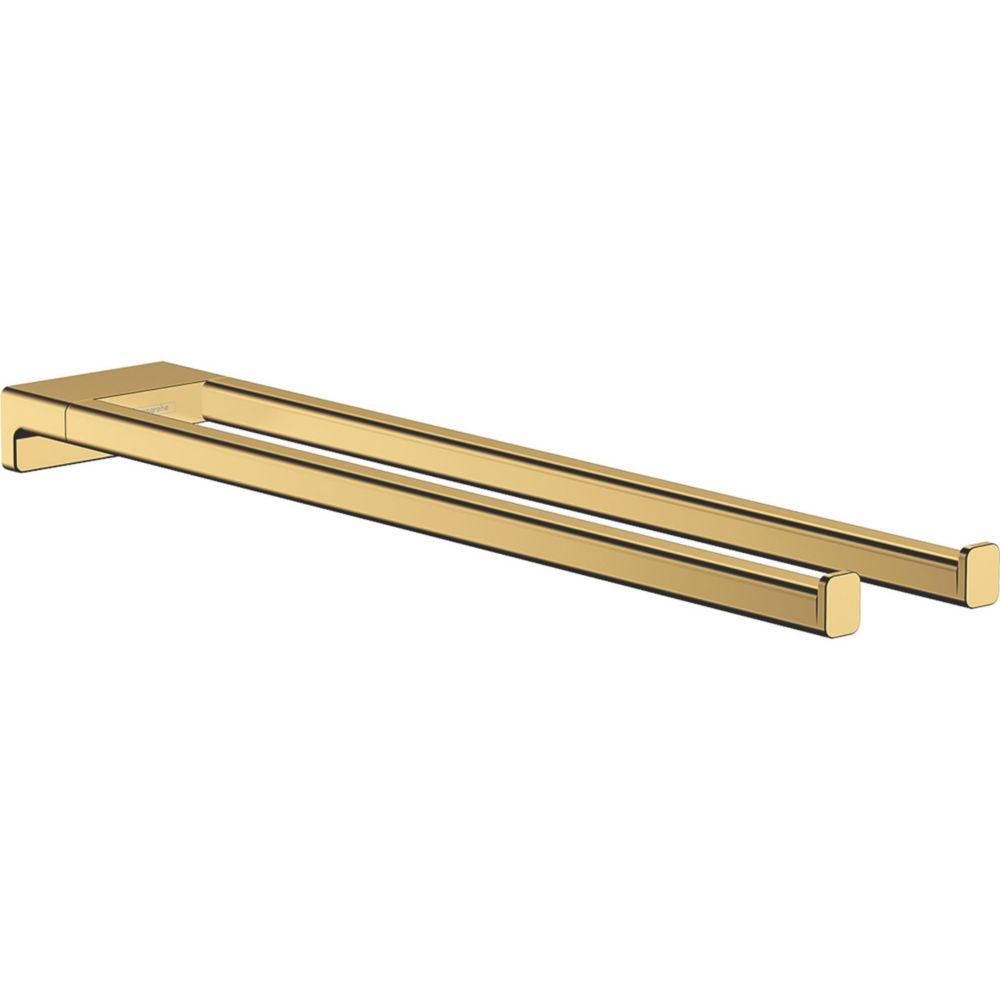 Hansgrohe AddStoris Twin-Handle Towel Holder Polished Gold Optic 80mm x 445mm x 32mm