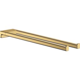 Hansgrohe AddStoris Twin-Handle Towel Holder Polished Gold Optic 80mm x 445mm x 32mm