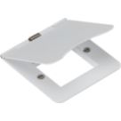 Knightsbridge Flat Plate 2-Module Modular Faceplate Matt White