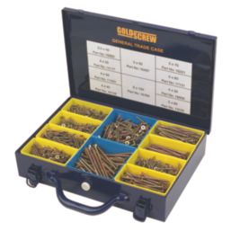 Goldscrew  PZ Double-Countersunk General Trade Case 1400 Pcs