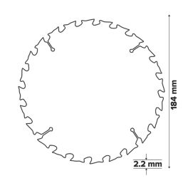 Erbauer  Wood TCT Saw Blade 184mm x 30mm 40T