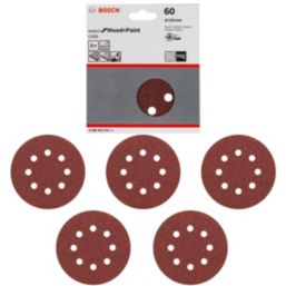 Bosch C430  60 Grit 8-Hole Punched Multi-Material Sanding Discs 125mm 5 Pack