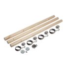 Richard Burbidge  Pine Round Staircase Handrail Kit UnFinished 3600mm