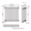 Flomasta 600mm x 605mm 2580BTU Black Horizontal 3 Column Radiator
