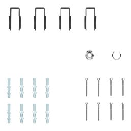 Flomasta 600mm x 605mm 2580BTU Black Horizontal 3 Column Radiator