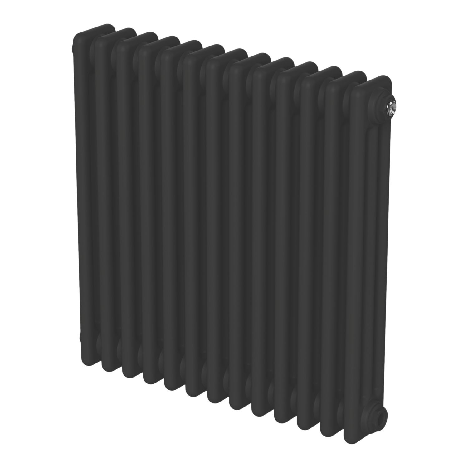 Flomasta Signature 600mm x 605mm 2580BTU Black Horizontal 3 Column Radiator (730AH)