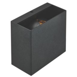 Lutec Gemini Beams Outdoor LED Wall Light Black 7.5W 350lm
