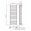 Flomasta Flat Bar 1800mm x 600mm 1993BTU Chrome Vertical Designer Radiator