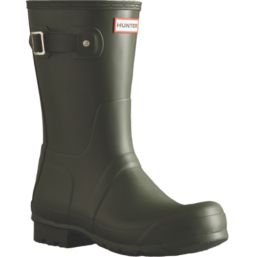 Hunter  Size 8  Dark Olive Non Safety Wellies