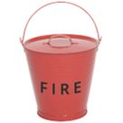 Metal  Fire Bucket & Lid 10Ltr