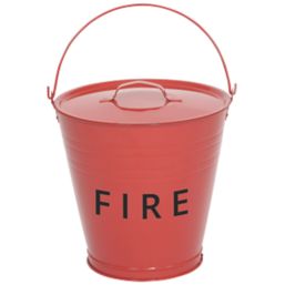 Metal  Fire Bucket & Lid 10Ltr