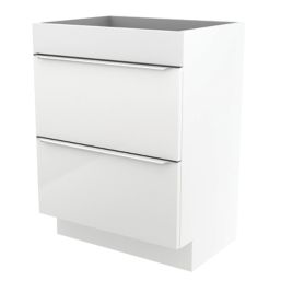 Imandra Freestanding Vanity Unit Gloss White 600mm x 450mm x 820mm ...