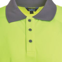 Site  Hi-Vis Polo Shirt Yellow Large 44 1/2" Chest