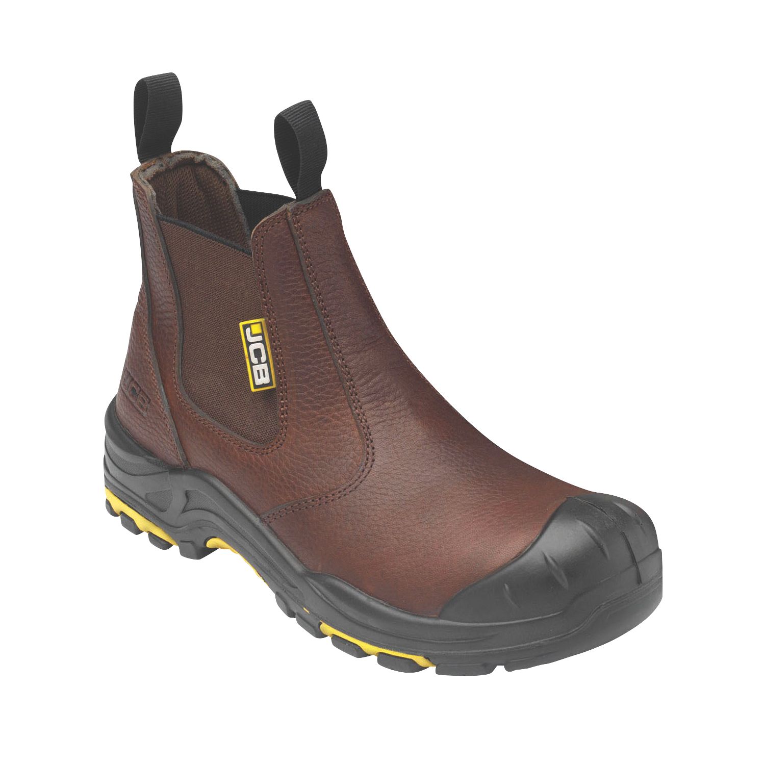 JCB Size 9 Brown Water-Resistant Steel Toe Cap Safety Dealer Boots (730PP)