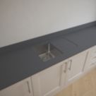 Metis  Dark Grey Kitchen Worktop with 1 Bowl Stainless Steel Sink 3050mm x 620mm x 15mm